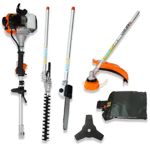 Multi-Functional Trimming Tool, 52CC 2-Cycle Garden Tool System with Gas Pole Saw, Hedge Trimmer, Grass Trimmer, and Brush Cutter EPA Compliant