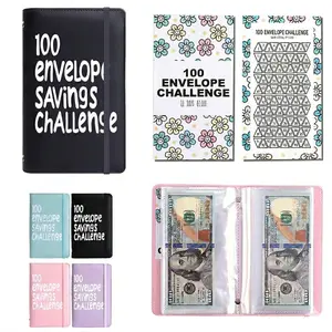 2026 New 100 Envelope Challenge Binder, 100 Days Savings Challenge Book with Cash Envelopes, $5050 Money Saving Binder with Tracker, A5 Budget Planner for Cash Stuffing & Financial Goals, Habit-Forming Savings System