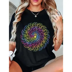 100% Cotton Curse Word Mandala Graphic Funny Tie dye T-Shirt