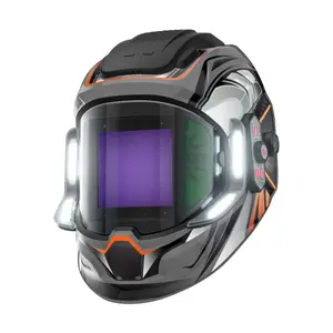 ANDELI MONERDB 4LED 3.94x3.74 Auto Darkening Welding Helmet with True Color Large Viewing Screen 6 Arc Sensors for MIG TIG ARC CUT Welding Heavy Duty Weldingmask Weldingcap