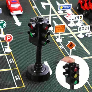 Luminous Traffic Light Model, City Light Simulation, Educational Toy for Kids, Non-Battery Included, Realistic Design