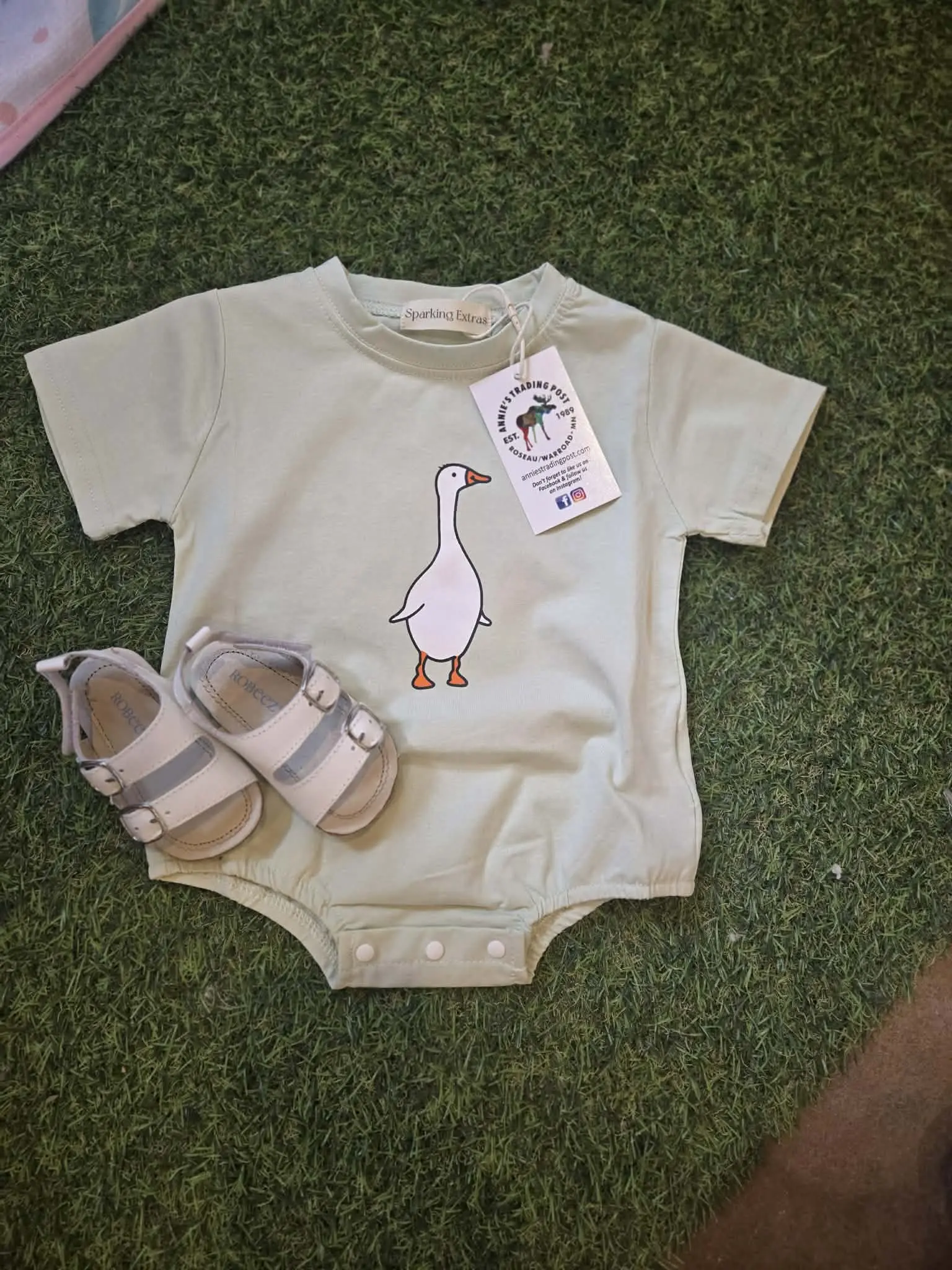 Summer Duck Short Sleeve Romper Onesie Jumpsuit