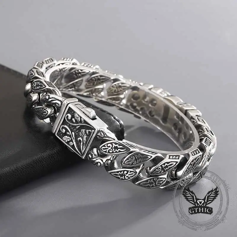 GTHIC Egyptian Cross Trendy Pattern Stainless Steel Bracelet Stylish Unisex Jewelry for Men Daily or Party Wear