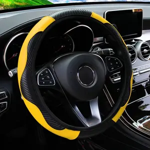 Universal Style Car Steering Wheel Cover | PU Leather Anti-Slip Auto Accessory