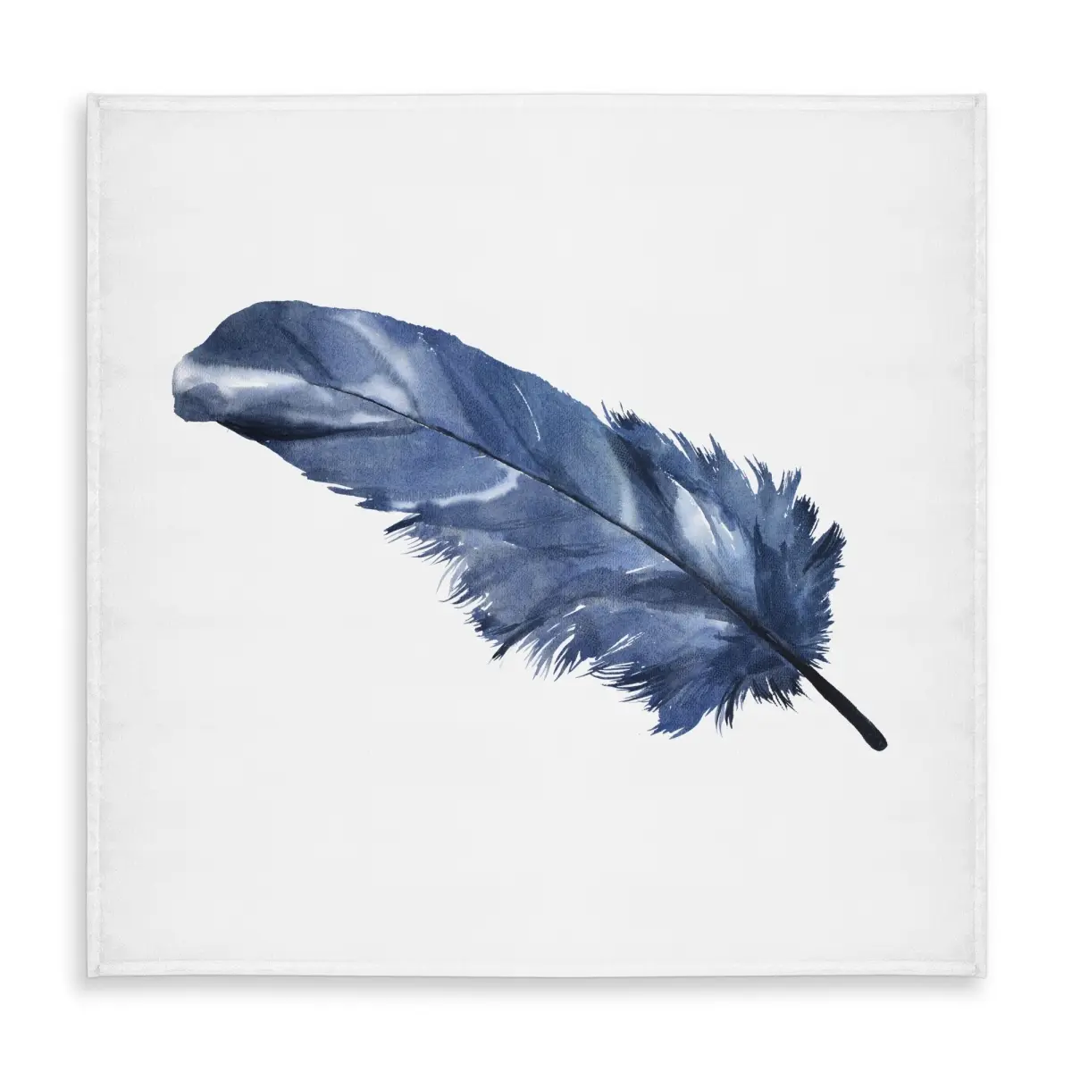 360 Stand Square Blue Feather Animal Motif Tablecloth - 58x58", Durable, Mildew-Resist, Water-Resistant, Elegant Bohemian Household Textile, Indoor-Outdoor Room Decor, C1TC5858TA1V, Home, Animals