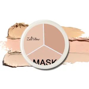 ZaiDoc 3 Color Contour Mask 50ml - Multi-Tone Formula for Perfect Contouring & Highlighting - Easy to Blend Makeup Essential for Makeup Lovers Matte