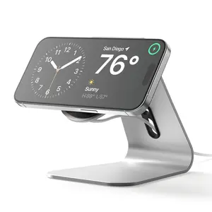 MS4 Charging Stand for MagSafe Smartphones and Cases - Durable Aluminum Construction, Easy Installation, Perfect for FaceTime or Video Calls [3 Colors]