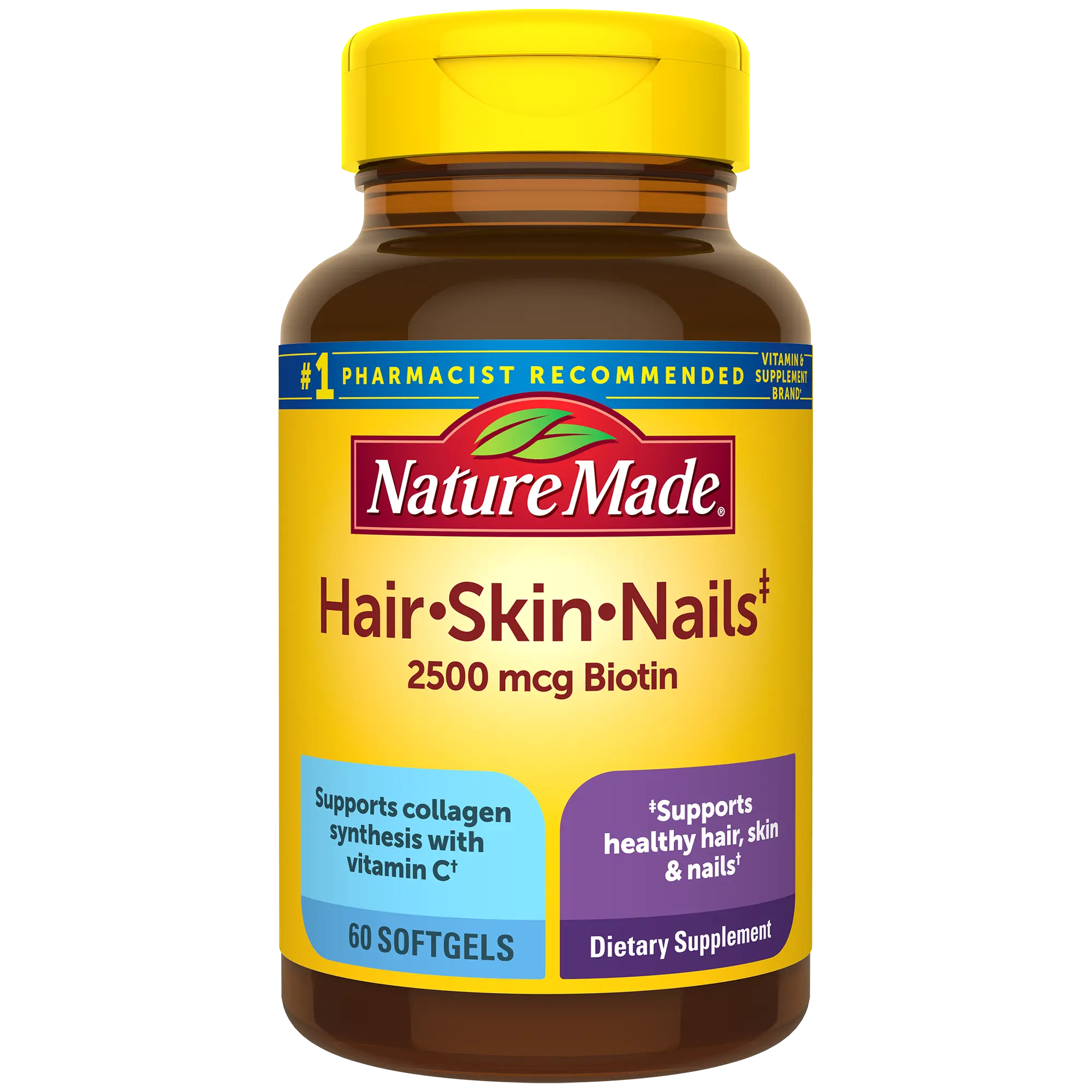 Hair-Skin-Nails‡ 2500 mcg Biotin Softgels