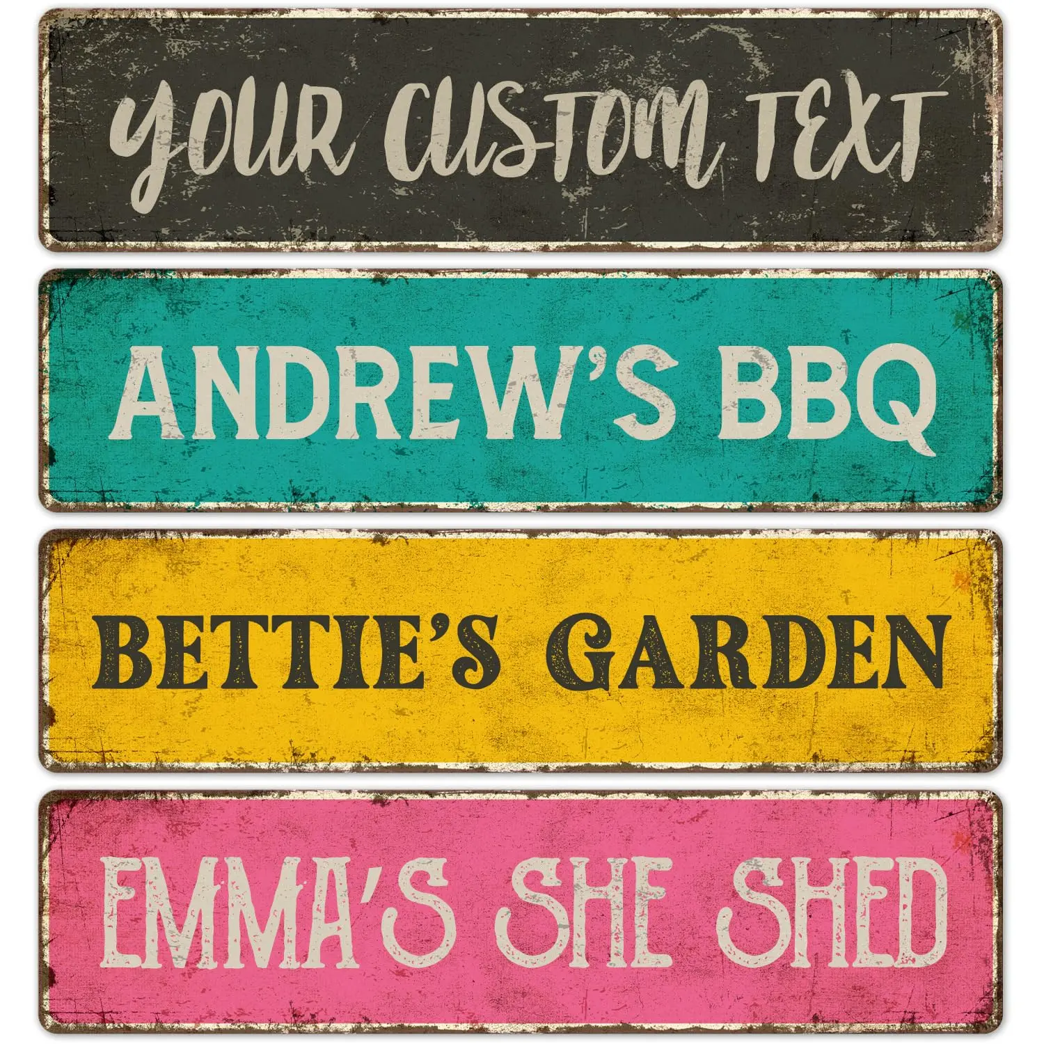 Custom Rustic Sign, Personalized Decor Street Signs, 16x4 Inches, ACM, Fade Resistant, Made in USA by Sigo Signs