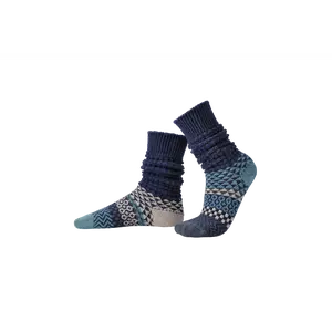 Solmate Socks Cerulean Slouch Socks - Mismatched, Recycled Cotton, Made in USA