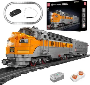 Mould King 12018 Diesel Locomotive Train Track Railway Remote Control Model Building Block Adult Kid Toy 1541 Pcs Vehicle Interactive