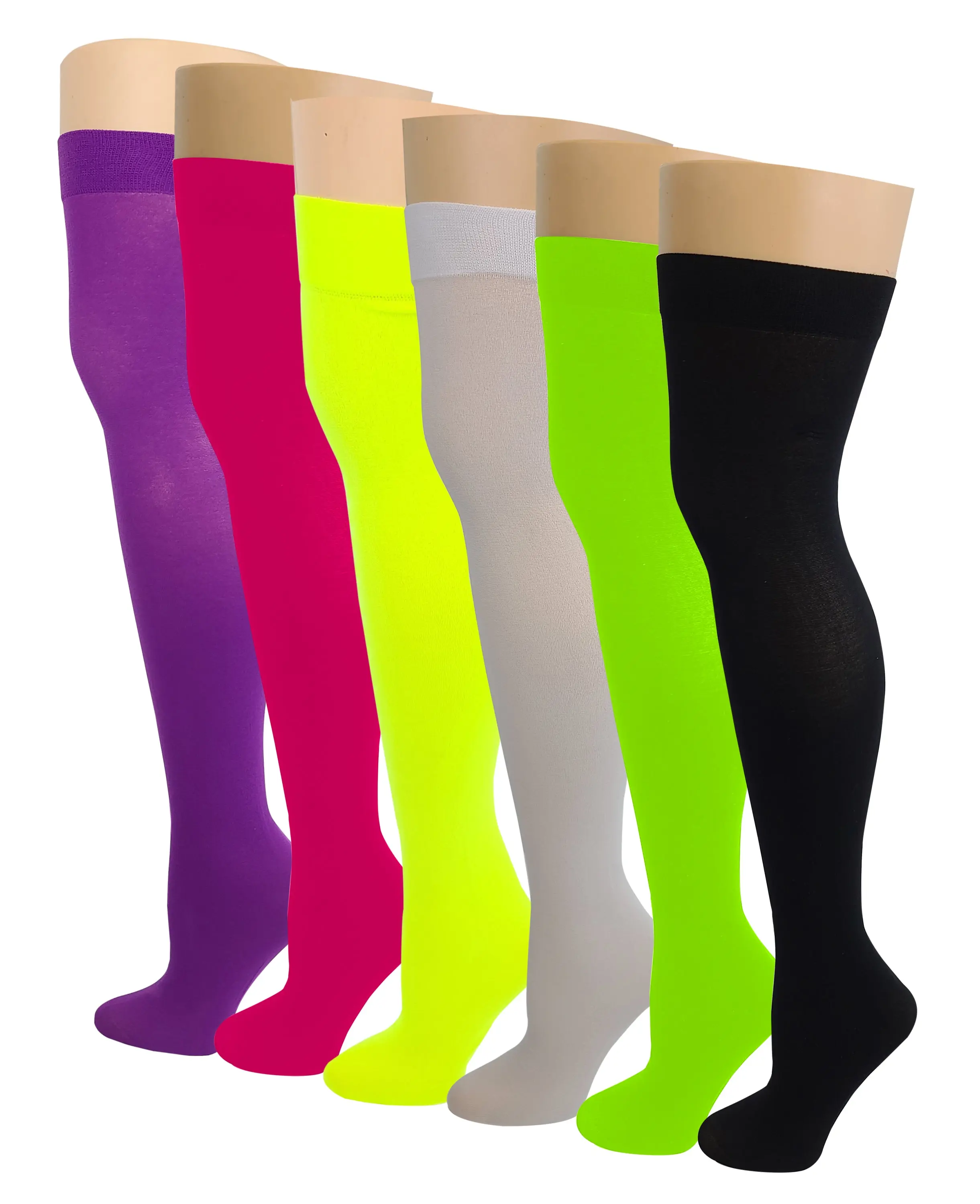 Women's Opaque Solid Color Skinny Thigh-High Trouser Socks - Soft, Comfortable Knee-High Socks, Well-Fit Spandex Stockings, All-Day Wear, Top-Quality Womenswear Underwear, All-Day Knee-High Socks