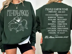 Fly You Fools Shirt, The Lord of the Rings Shirt, Middle Earth Tour Tee, Gandalf Graphic Shirt, LOTR Fan Gift, Fantasy Vintage Crewneck, Hobbit Aesthetic Shirt