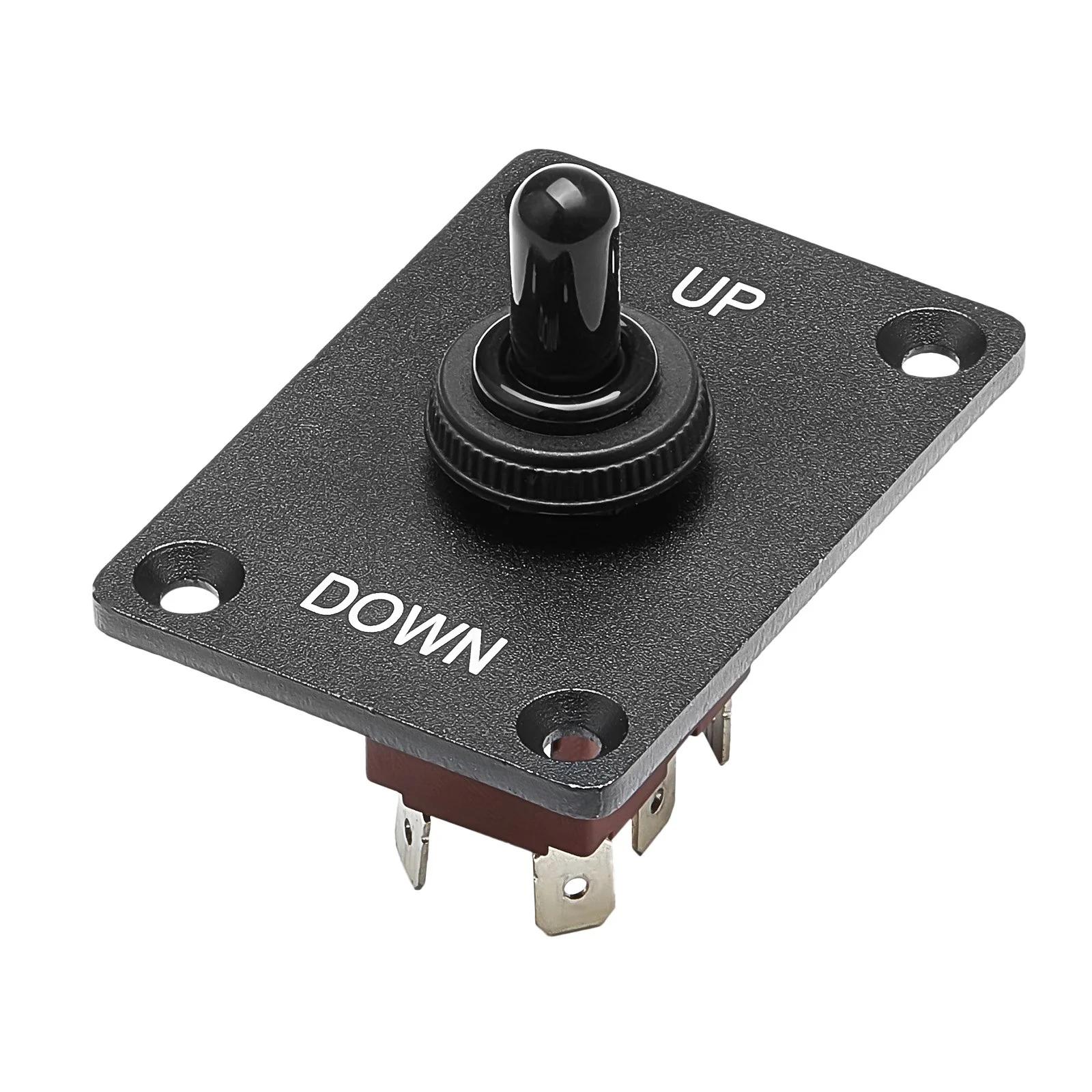 6 Pin Momentary Polarity Reversing Toggle Switch (ON)-Off-(ON) DC 12V/30A AC 250V/15A Up Down Mounting Panel Waterproof Boot Cap for Automotive Marine Boat