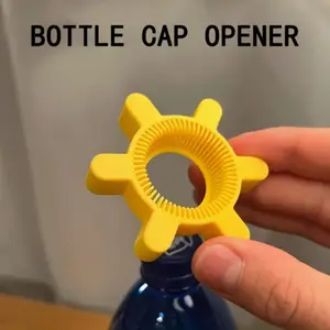 Manual Plastic Bottle Opener, Ergonomic Handle, Rotating Cap Design, Durable Gear Model, Ideal for Soda and Beverage Bottles, Kitchen Gadgets, Kitchenware