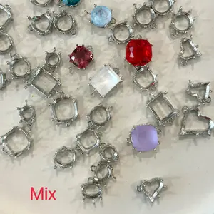 Mixed Empty Rhinestone Settings For Pointed Back Crystal Glass Rhinestones—Ideal for Jewelry Making and DIY Crafts