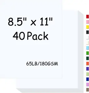 White Cardstock 8.5 x 11 65Lb Cover Card Stock Paper 180gsm Cover Cardstock Printer,Copy Card Stock Paper