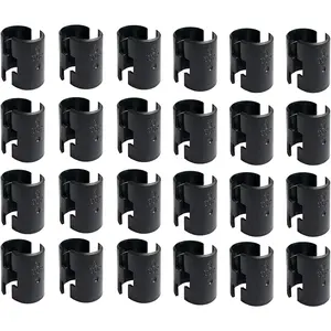 48 Pack (24 Pairs) Wire Shelf Clips Shelving Sleeves, Shelf Lock Clips for 1" Post, Replacement Shelving Sleeves for Wire Shelving System