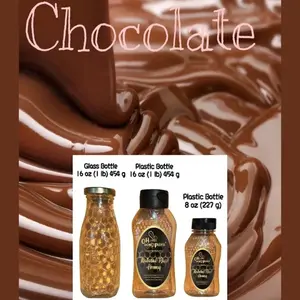 Oh Honey Please Chocolate - Flavor Infused 100% Natural Raw & Unfiltered Pure Taste Experience in Glass Plastic Bottles 16 oz 8 oz Options