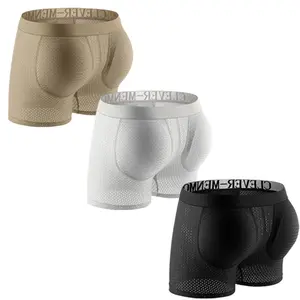 CATTIBOR Men's Letter tape Boxer Brief,Comfortable Mesh Knicker for Daily Wear,Men's Athletic Trunks for All Seasons,Men Boxer Brief,Underwear for Men