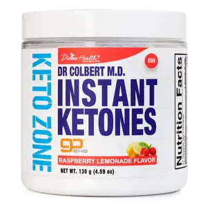 Divine Health Instant Ketones (Powered by goBHB Drink Powder) - Sugar Free Raspberry Lemonade Flavor - 4.59oz Healthcare Vitamin