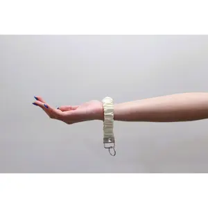 Cream Scrunchie Keychain