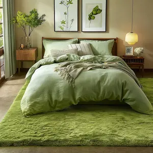 AAFKK Soft Shag Rugs For Bedroom, Grass Green Fluffy Shaggy Rugs For Living Room Nursery, Luxury Modern Plush Carpet Girls Boys Kids Room Dorm Indoor Home Decor, Upgrade Non-Slip