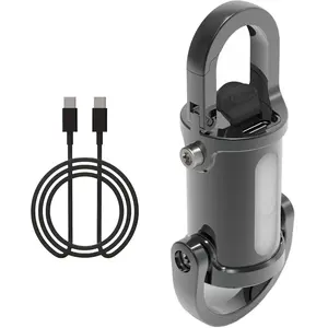 Outdoor Mini Keychain Rechargeable Keychains Power Bank Keychain with Type-C Zinc Alloy Heavy Duty Key Chain Hold Up to 165 lbs EDC Flashlight Portable Key Chains 1200 Lumens Flashlights 1000mAh for Long Standby Life Waterproof