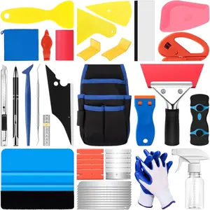 Window Tint Kit, 55 count Vinyl Wrap Tool Kit,  Window Tint Tools, Satin Metallic Finish, Multi