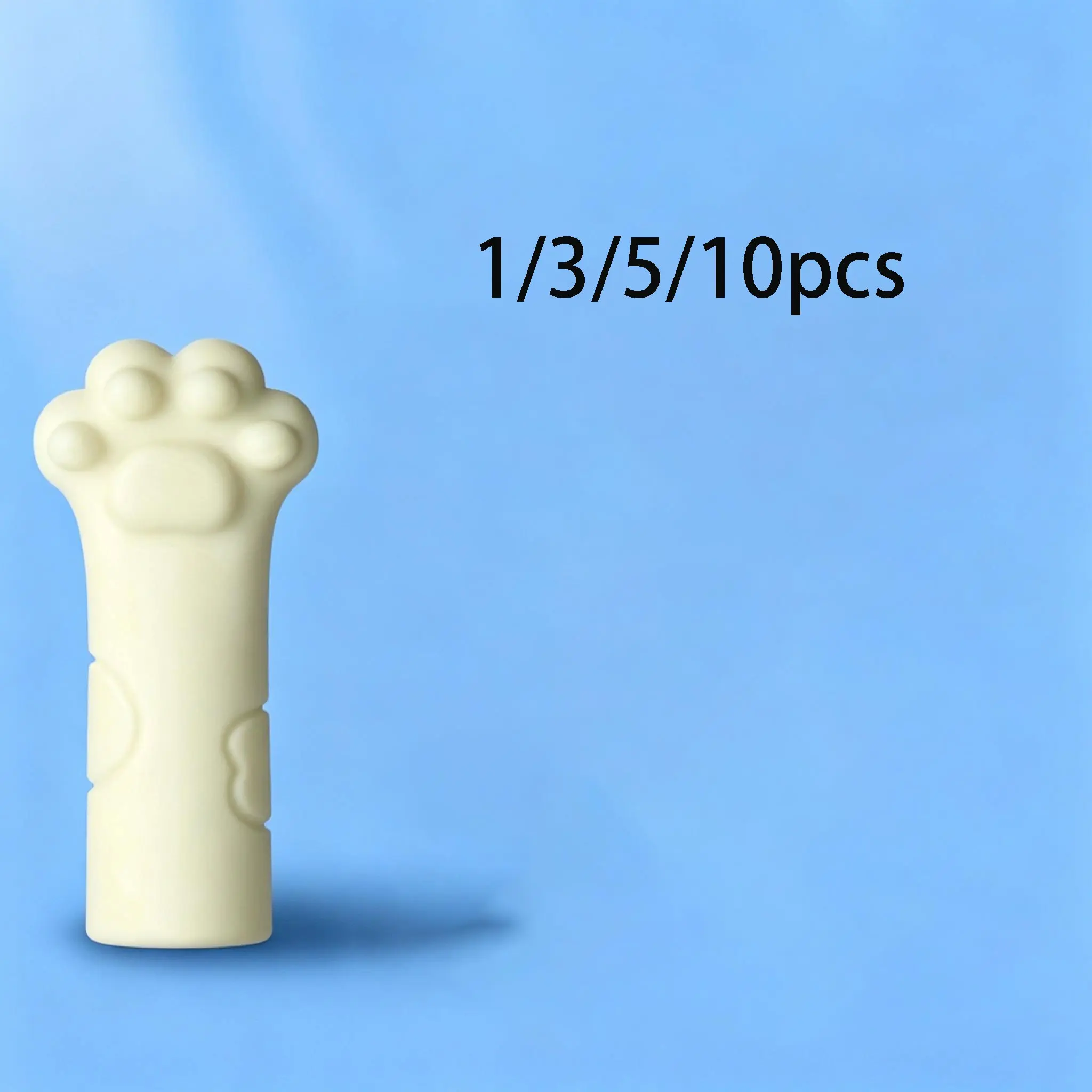 Cat Paw Cartoon Pencil Caps, 1/3/5/10pcs, Protective Cases with Writing Holders, Durable and Comfortable, Random Colors
