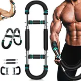 Adjustable Spring Resistance Power Twister Bar - 60-110lb Arms Trainer, Portable Hand Grip Strengthener, Home Workout Equipment, Gym Exercise Accessory, At-Home Fitness Gear