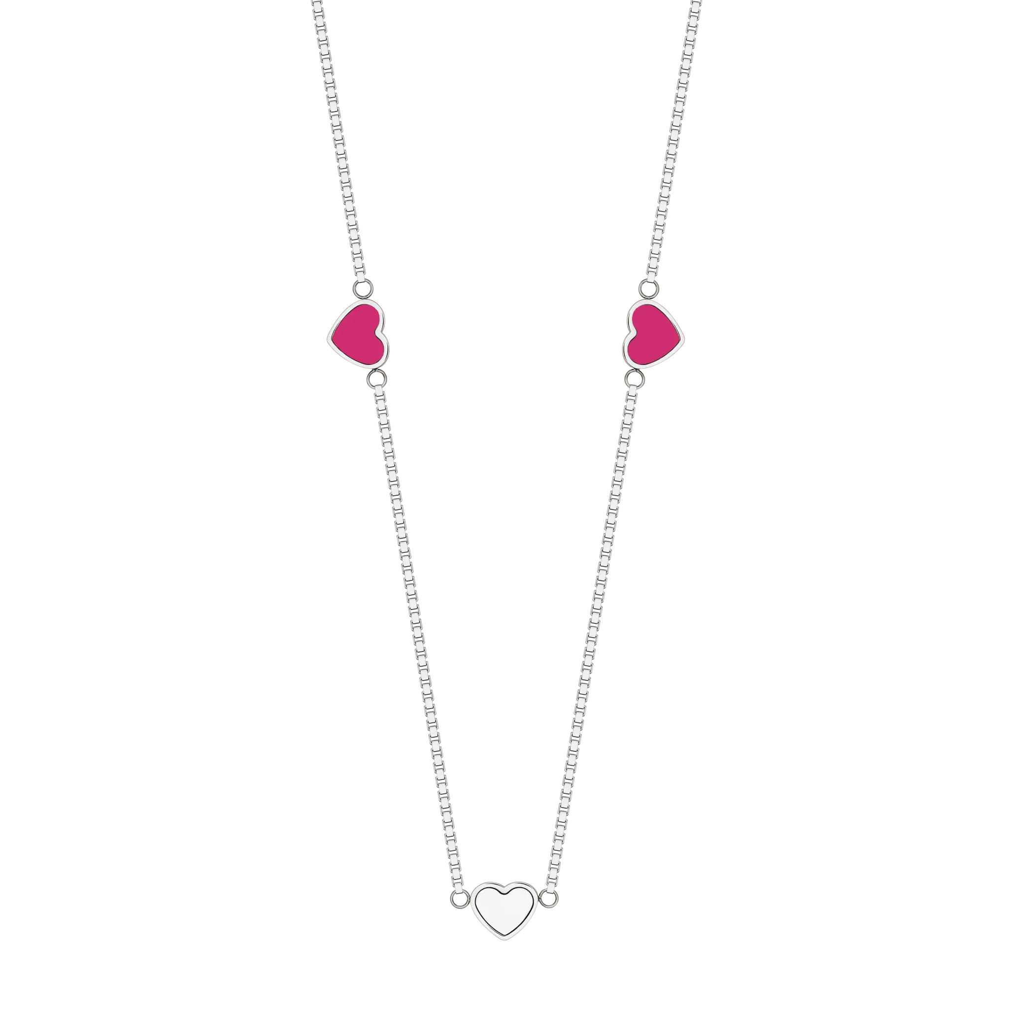 AMARE RASPBERRY WHITE CHIPS NECKLACE