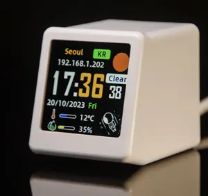 Ultra Smart WiFi Weather Forecast Station Bed Clock for Desktop Decoration, photo Album with Gif Animation