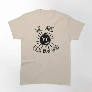 We Are Sex Bob-Omb Graphic T-Shirt Tribute to the Iconic Band from Scott Pilgrim vs. The World, Perfect for Fans of the Movie and Indie Rock