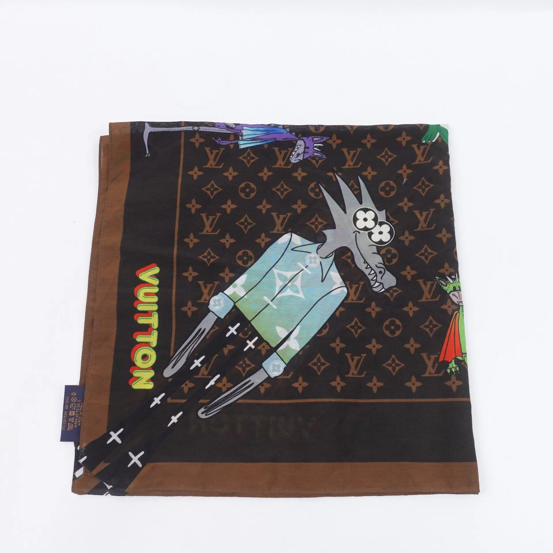 Pre-owned Louis Vuitton Multicolor Monogram Silk Scarf T10427789