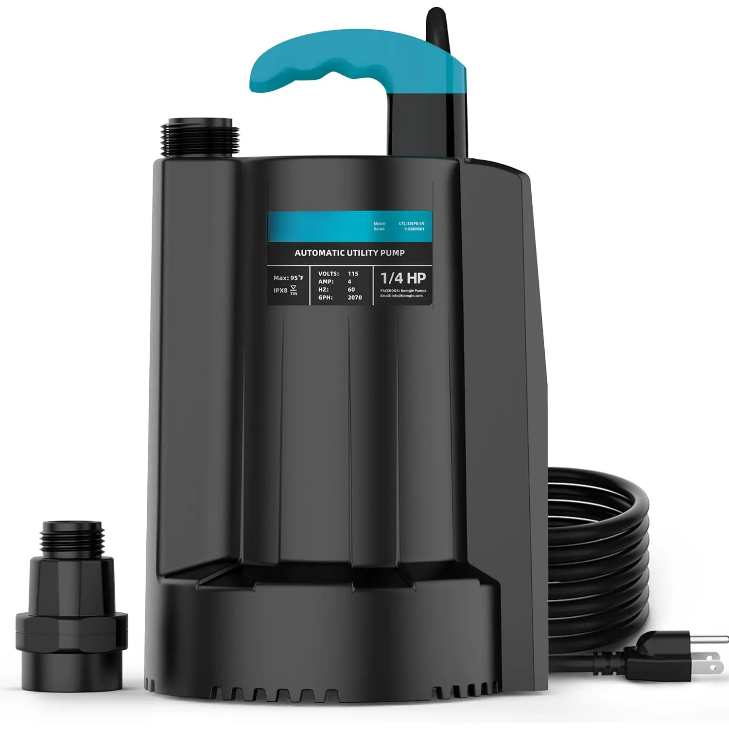 AUTO 1/4HP, 10FT Power Cord