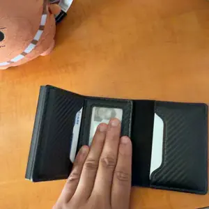 Men's Smart Wallet Card Holder, Leather Slim Minimalist 9-14 Card Capacity, ID Window, Cash Slot, RFID Blocking Protection  popup