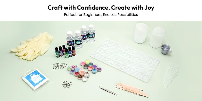 Resiners Alphabet Resin Starter Kit for Beginners Complete Kit with Molds,for Keychain, Jewelry, Pendant Making, Art, Home, Gift, Resin Crafts Resiners Alphabet Resin Starter Kit for Beginners Complete Kit with Molds,for Keychain, Jewelry, Pendant Making, Art, Home, Gift, Resin Crafts