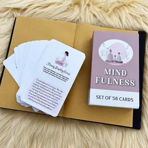 56 Mindfulness Cards - Stress Less, Mindful Meditation, Gratitude, Kindness, Self Care & Relaxation, Therapy Exercise Cards, Stress Relief, Mindful Affirmations, Positive Affirmations Cards