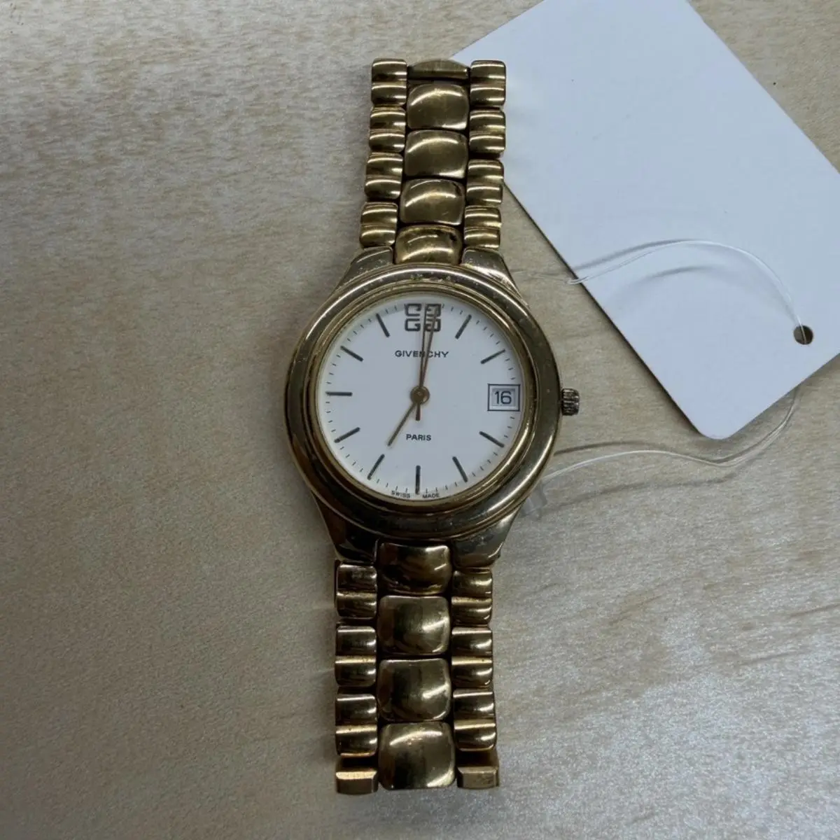 Pre-owned GIVENCHY As Shown Shoulder Bags White Dial Date Quartz Watch 16cm 10446