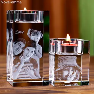 Cross-border Crystal Candlestick Ornaments, Pet Couple Commemorative Photos, Candlelight Dinner Layout, Nordic Romantic Living Room Ornaments