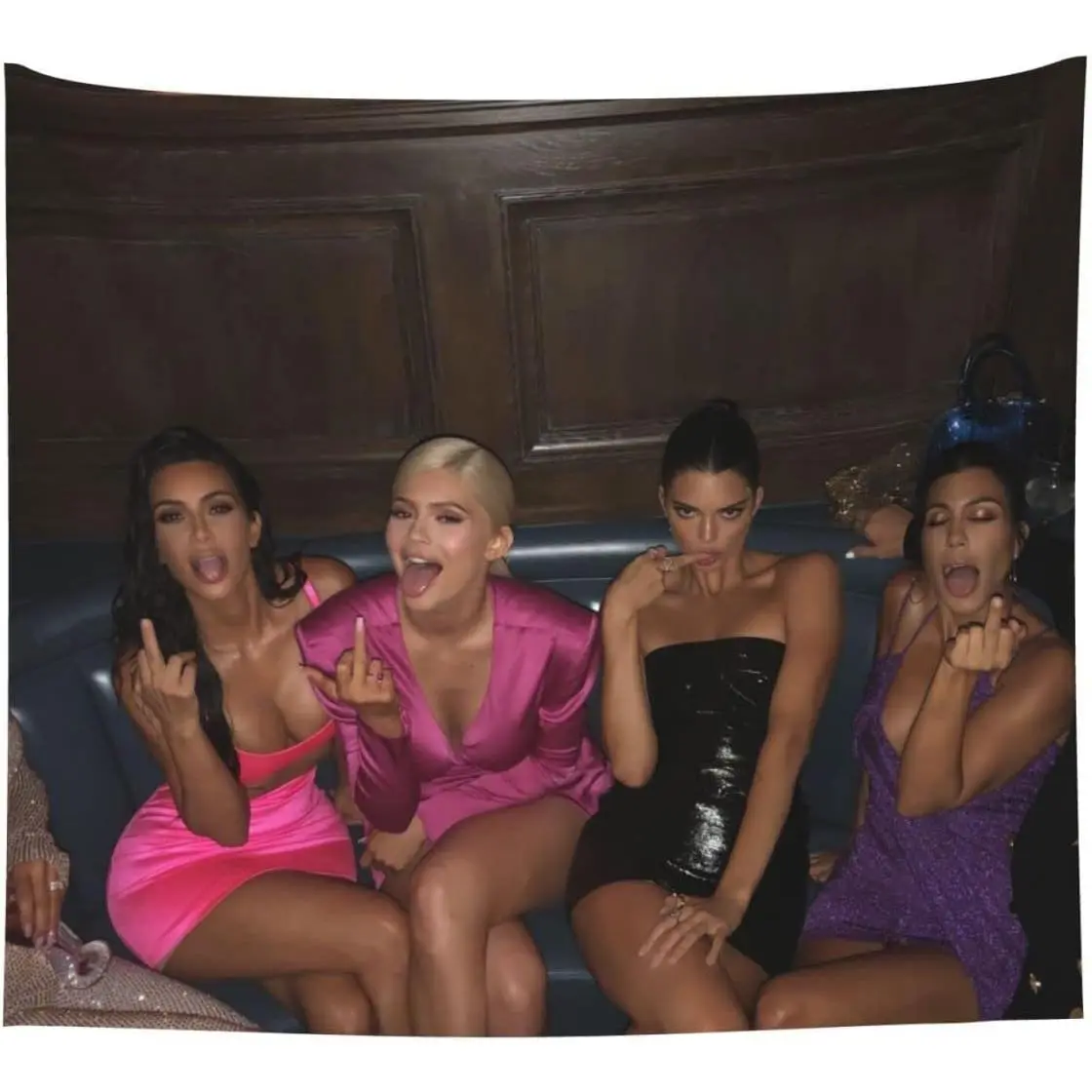Kardashian Funny Meme Watercolour Tapestry - Light Cotton-Linen 60x51in Wall Decor, Chic Funny Room Decor, Home & Dorm Accessory
