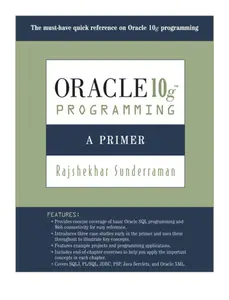 USED Book - Oracle 10g Programming: A Primer by Sunderraman, Rajshekhar (Paperback) - english