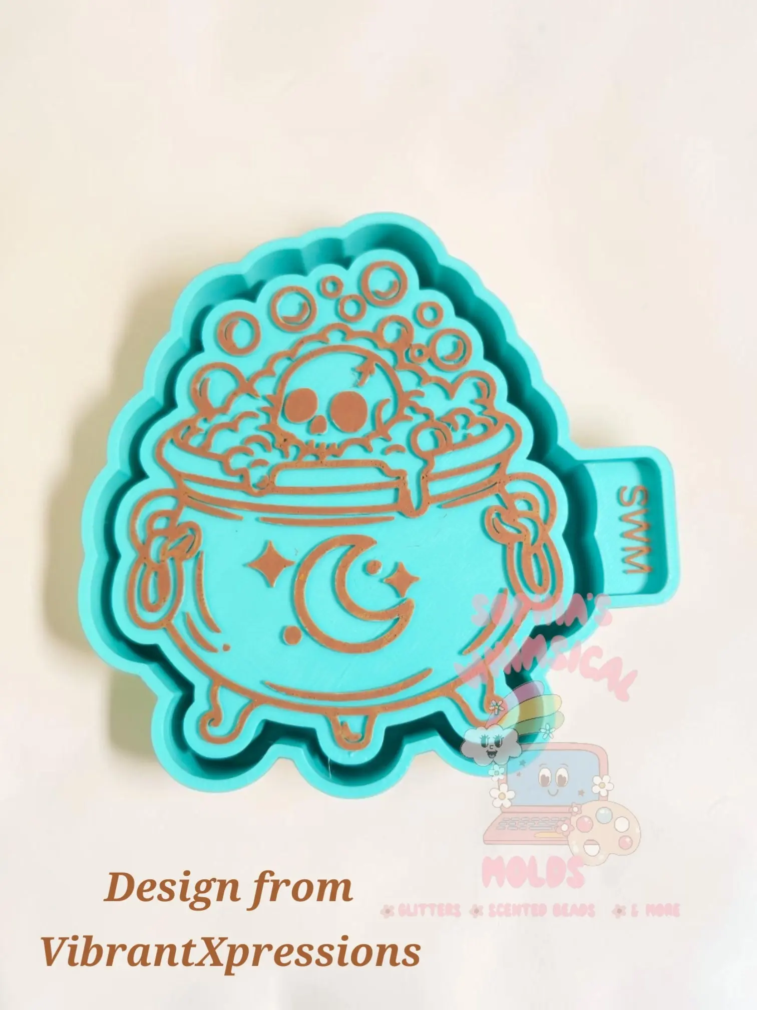 Skull Bubbles Cauldron - Premium Silicone Mold