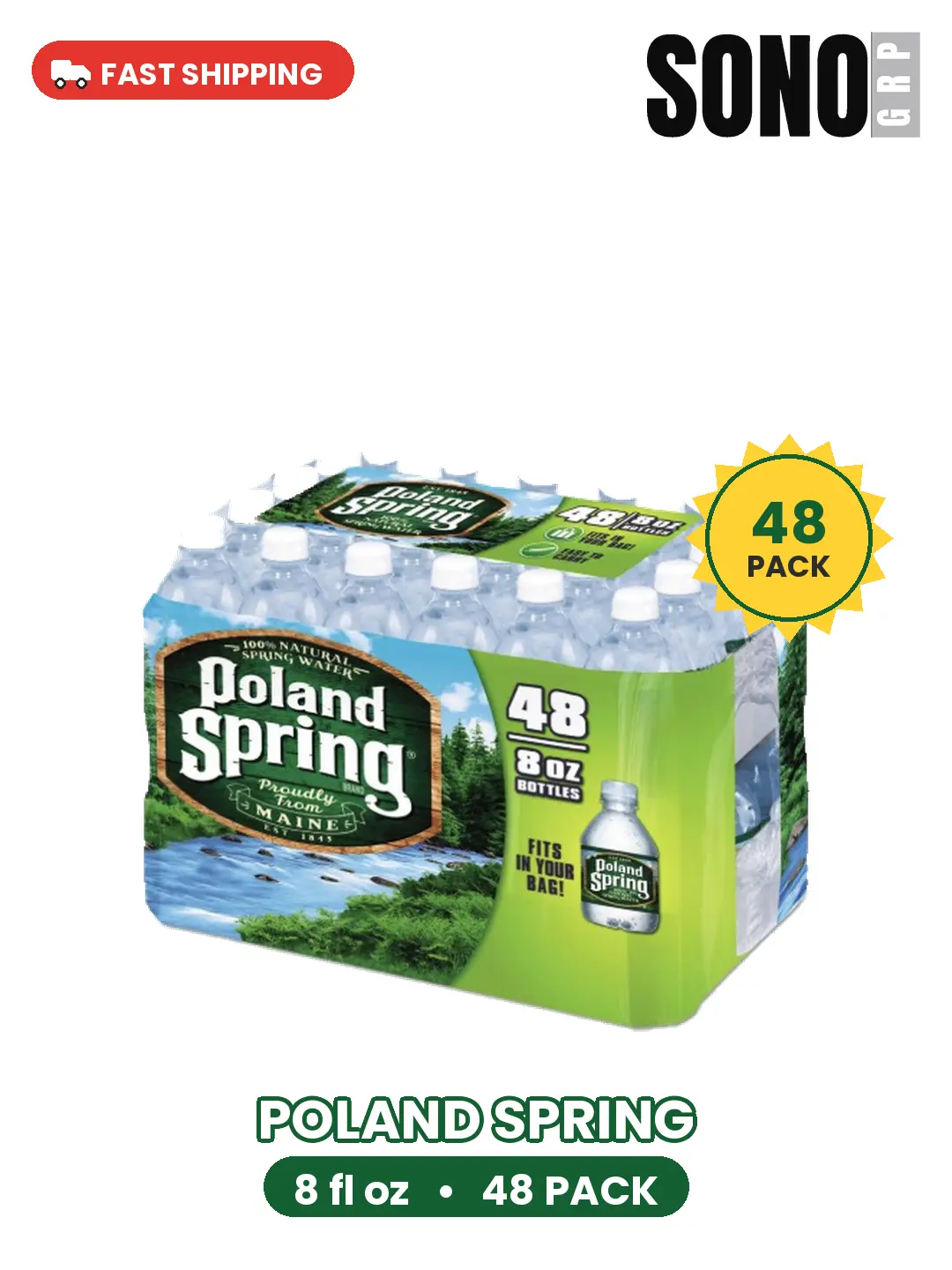 Poland Spring Water 8 Oz - 48 Pack