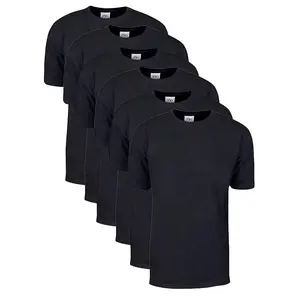 6 Pack Shaka Wear Men's Max Heavyweight Short Sleeve Crew Neck T-Shirt - Charcoal Gray - Large Tall