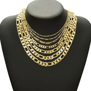 14K Gold Plated Figaro Chain | Waterproof & No Fade | Premium Men's Necklace | Daily Wear | Permanent-Shop