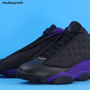 Court Purple black and purple mesh 3M new men's lace-up outdoor sports shoes breathable casual running shoes