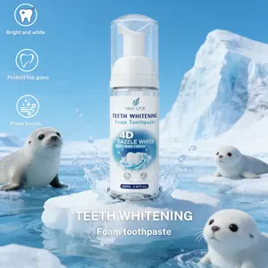 Halo Code White Foam Toothpaste for Adults Effective Oral Care Bad Breath Killer Natural Herbal Fresh Breath Teeth Whitening Fluoride-Free Mint Flavor 2-in-1 Solution 60ml health gentle snow removal cleaning whiter smile xylitol strips improves