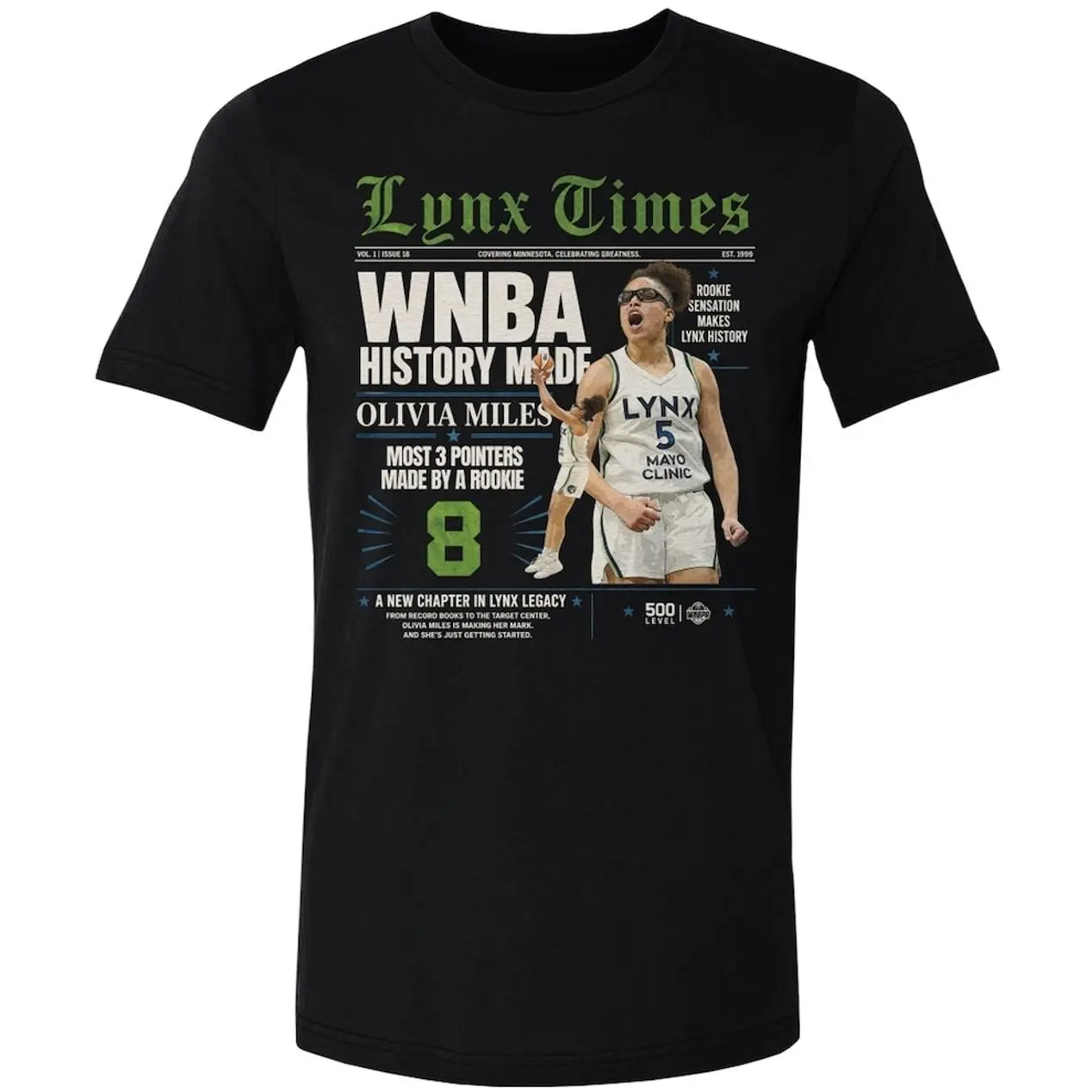 Olivia Miles Lynx History Made T-Shirt - Black, Unisex Shirt, Gift for Him, Boxing Sport Shirt KP6